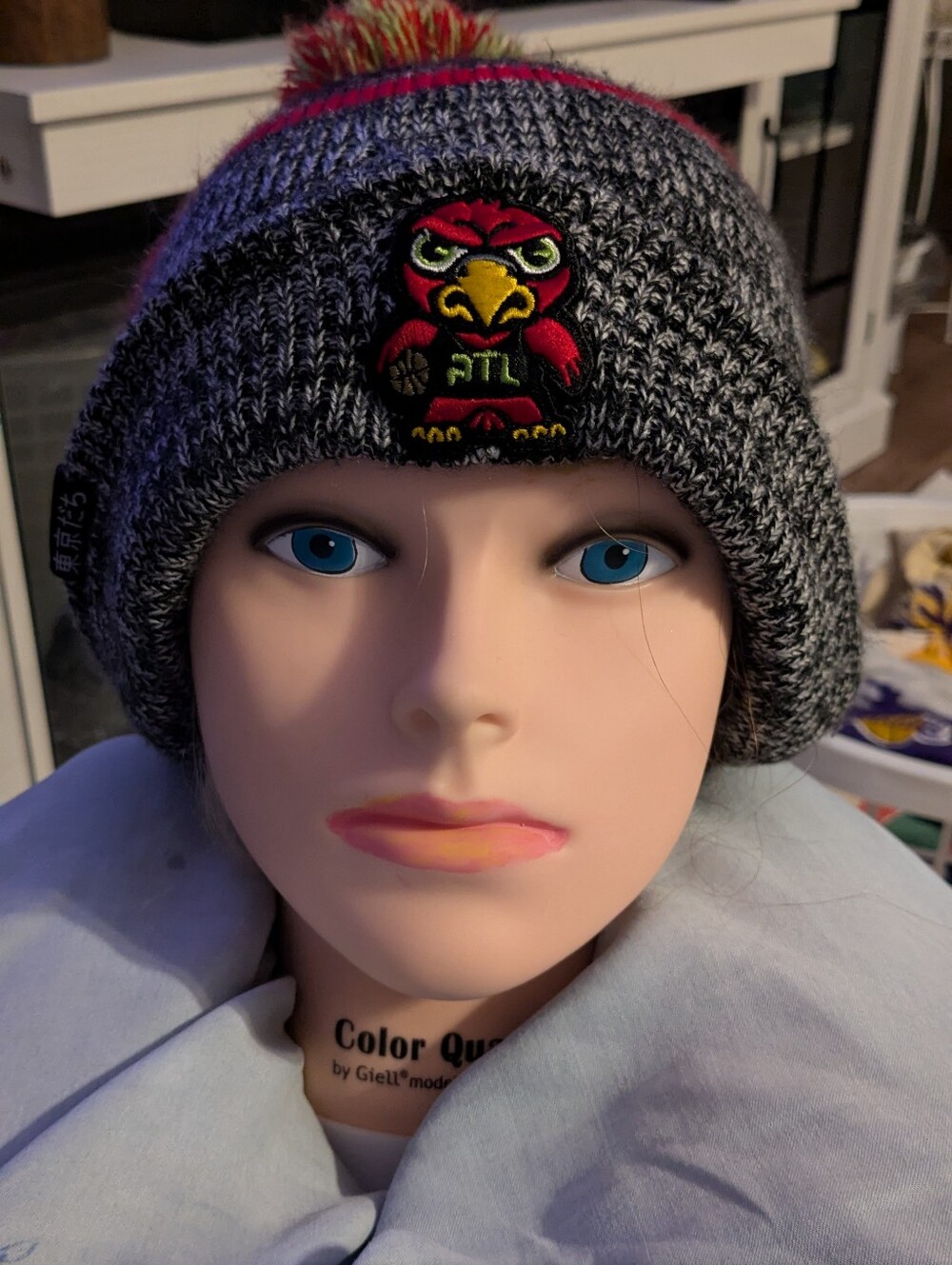 Gray Knit Beanie with Atlanta Falcons Patch - Brand: Zephyr